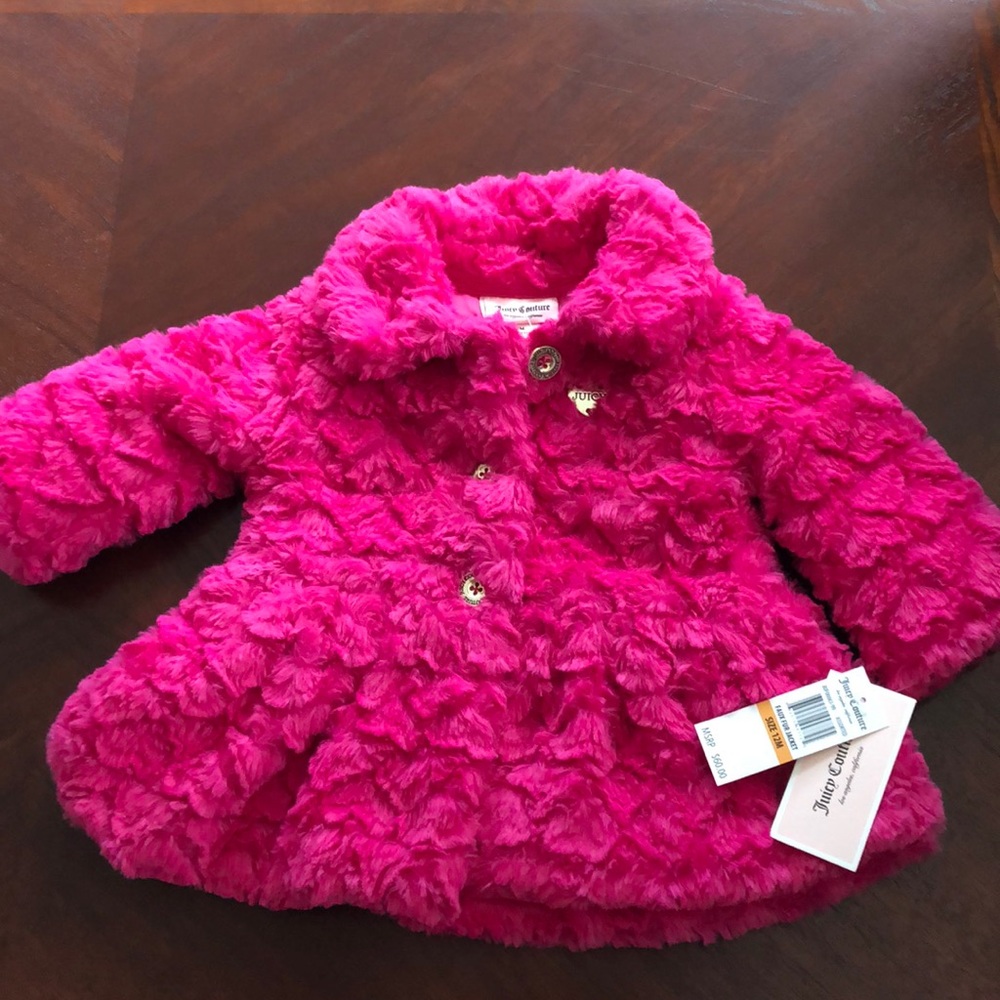 Infant jacket by Juicy. Faux fur. Bread new